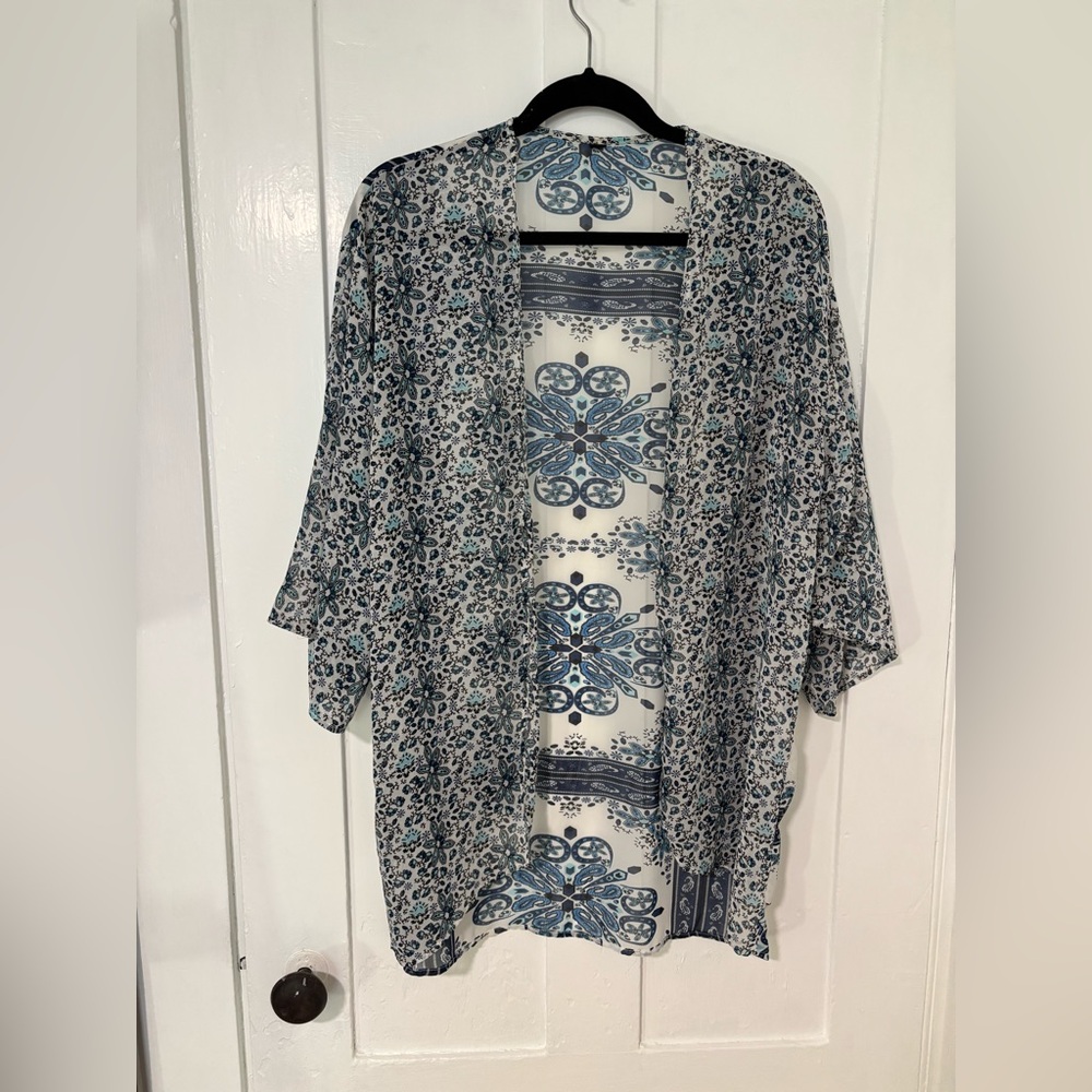 Floral Patterned Kimono Cardigan